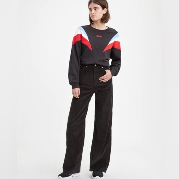 NWT Levi's Low Pro Straight Leg Black Corduroy Pants (31 X 30) - Picture 1 of 10